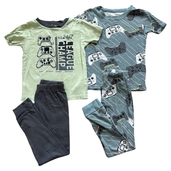Carter's Mix & Match Short Sleeve Cotton Pajama Set (Video Game, Size 6) - Picture 1 of 13
